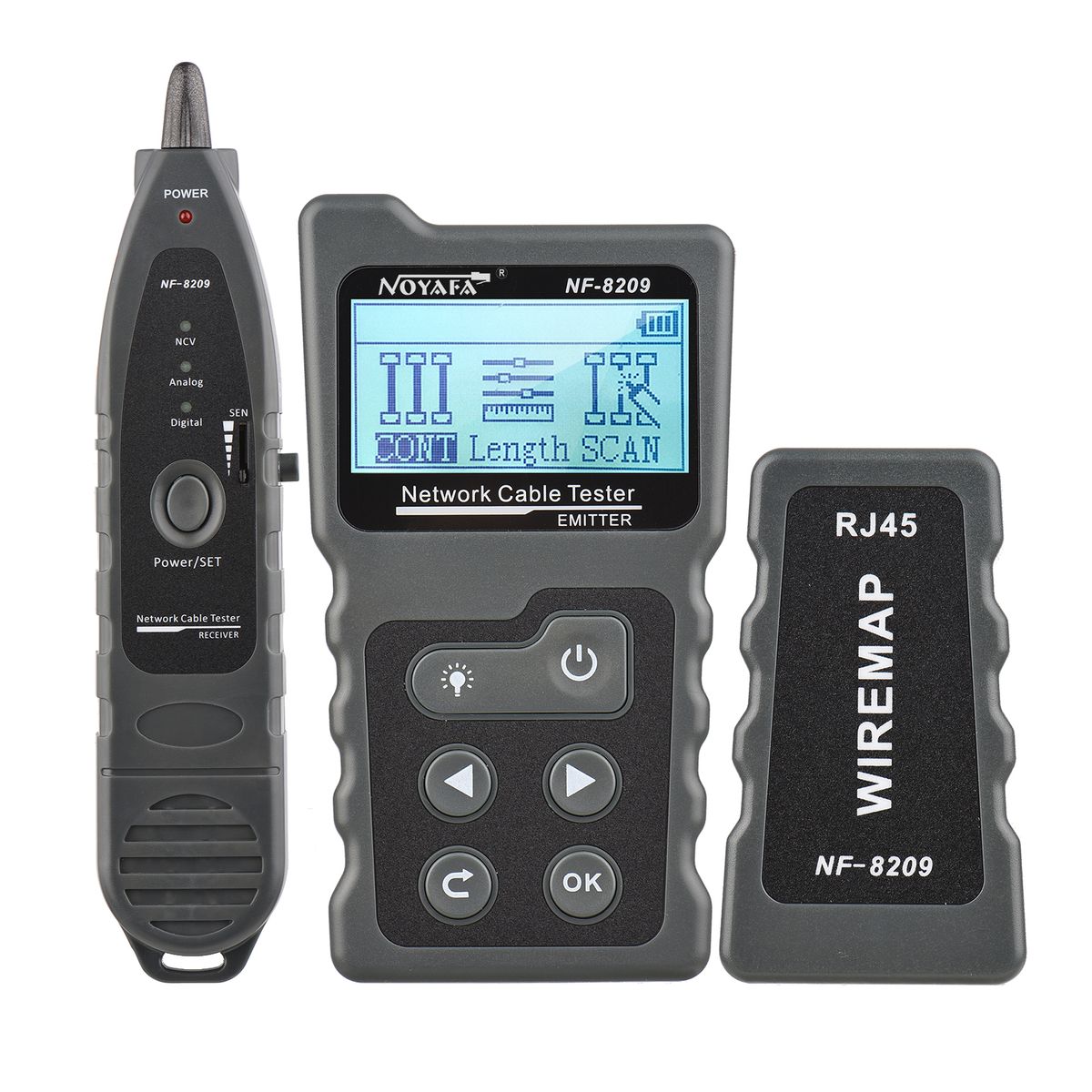 Multi-functional LCD Network Cable Tester Wire Tracker PoE