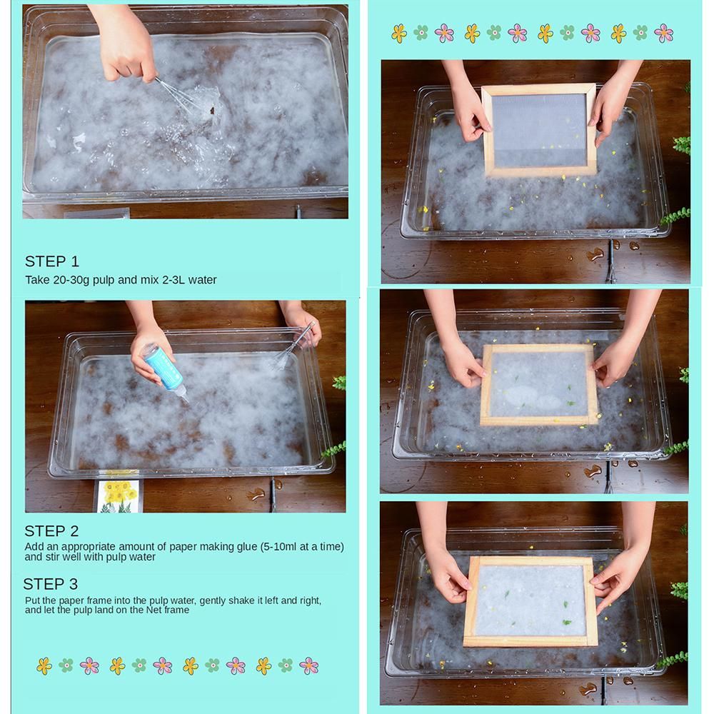 1Set   Wooden Paper Making Mould Frame Screen For Handmade