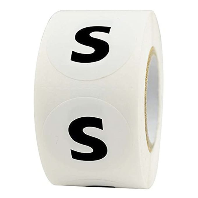 7x Clothes Size Hanger Stickers Round Sticky Size Labels XS