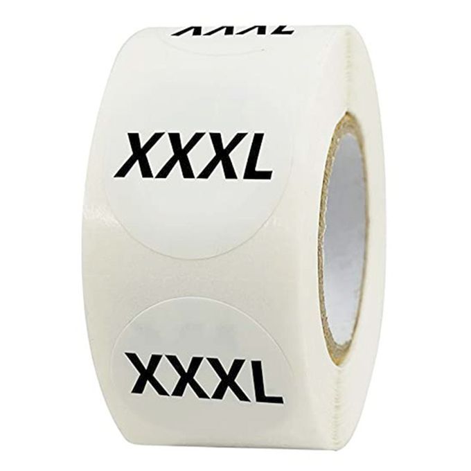 7x Clothes Size Hanger Stickers Round Sticky Size Labels XS