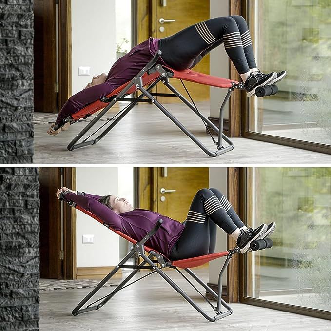 BACKLOUNGE 2-in-1 INVERSION ABDOMINAL MACHINE AND BACK PAIN RELIEF