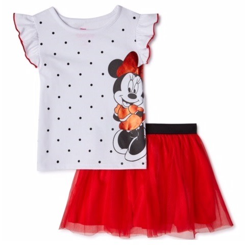 Minnie Mouse Toddler Girls Top & Tutu Set.