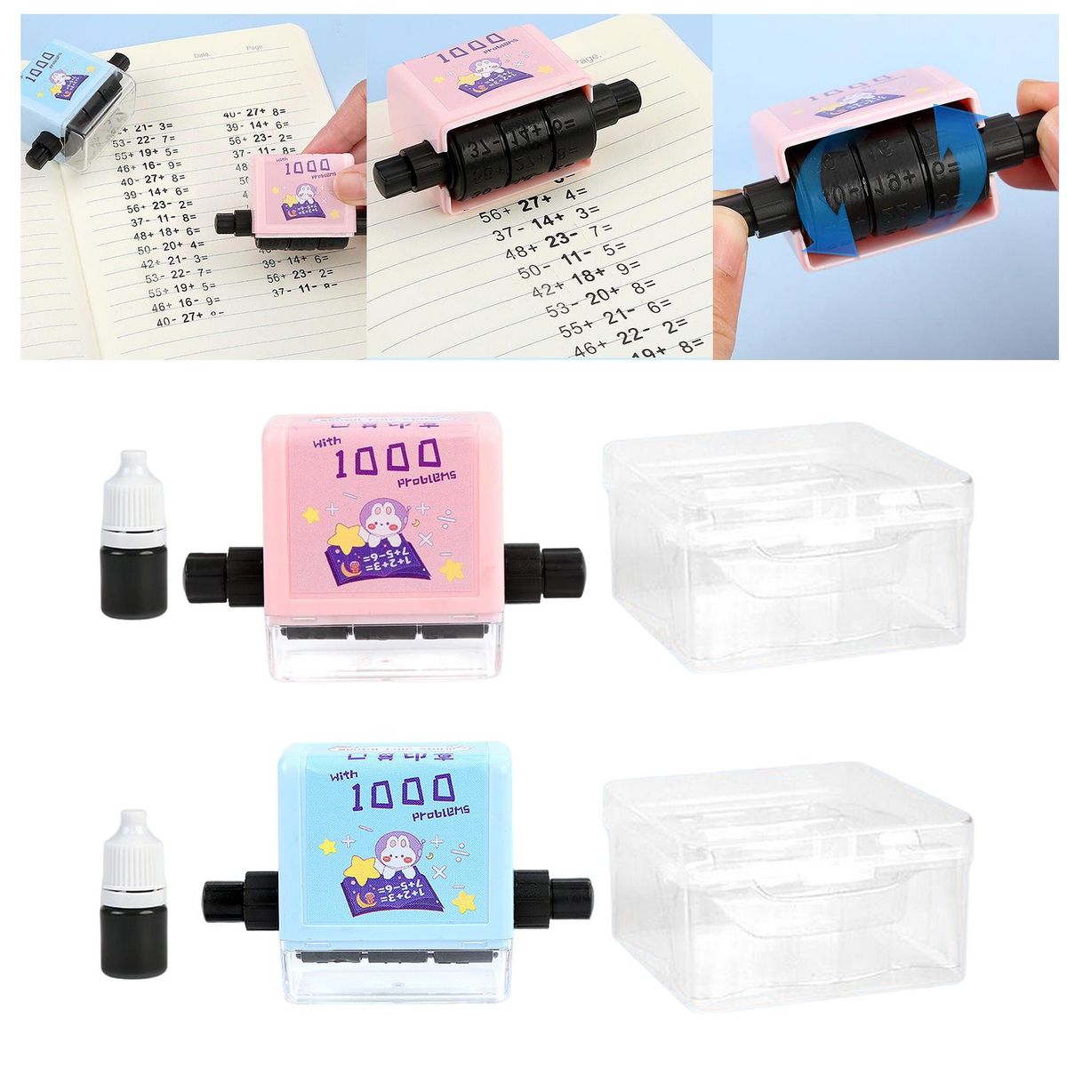 Math Roller Stamp Teacher Home Educational Toy Roller