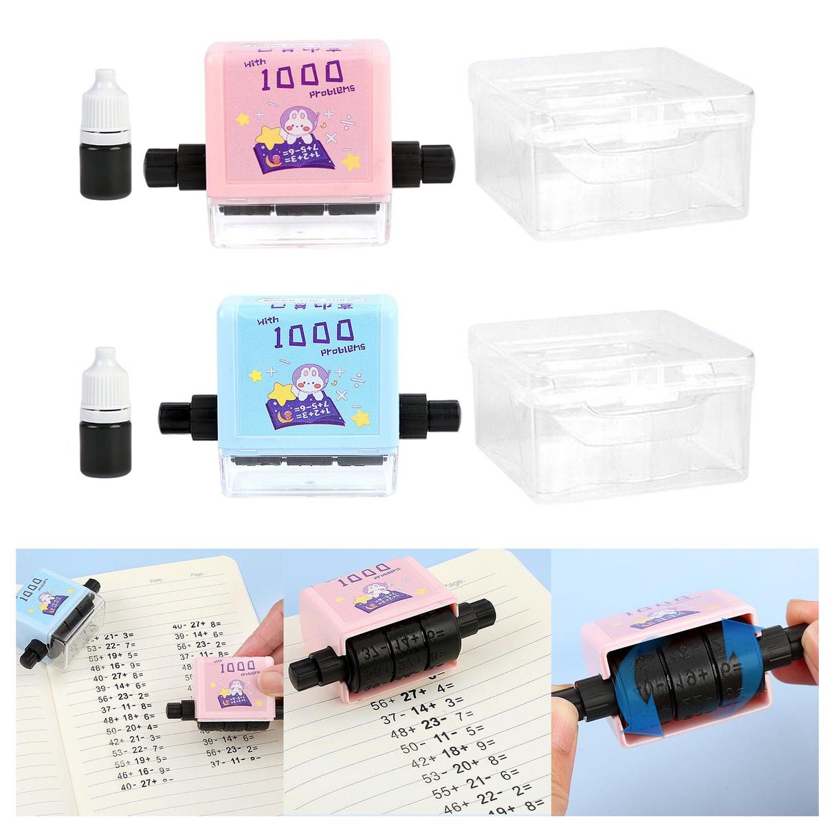 Math Roller Stamp Teacher Home Educational Toy Roller
