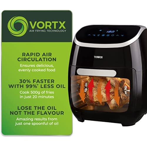 T17039 Vortx 5-in-1 Digital Air Fryer Oven With Rapid Air Circulation - 60-minute Timer 11L - 2000W