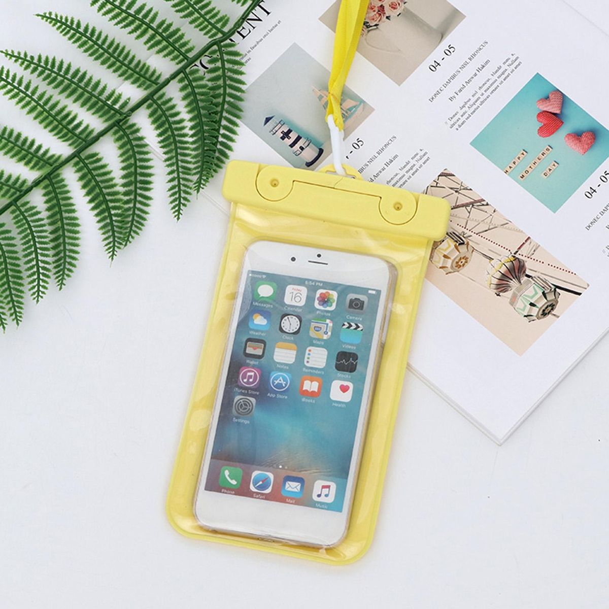 Phone Waterproof Case Water Resistant Phone Waterproof Bag Yellow