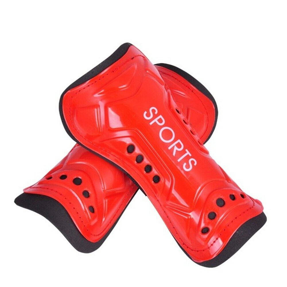 1 Pair Sports Soccer Shin Guard Pad Sleeve Sock Leg Support Football Compression Calf Sleeve Shinguard For Kids Adults-red-L For Adult