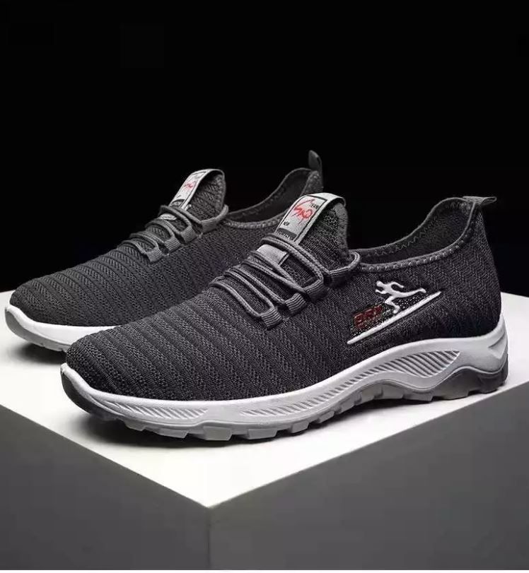 Women's Casual Jogging Sneakers - Ladies Outdoor Sport Canvas - Size - Gray