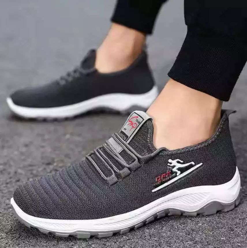 Women's Casual Jogging Sneakers - Ladies Outdoor Sport Canvas - Size - Gray