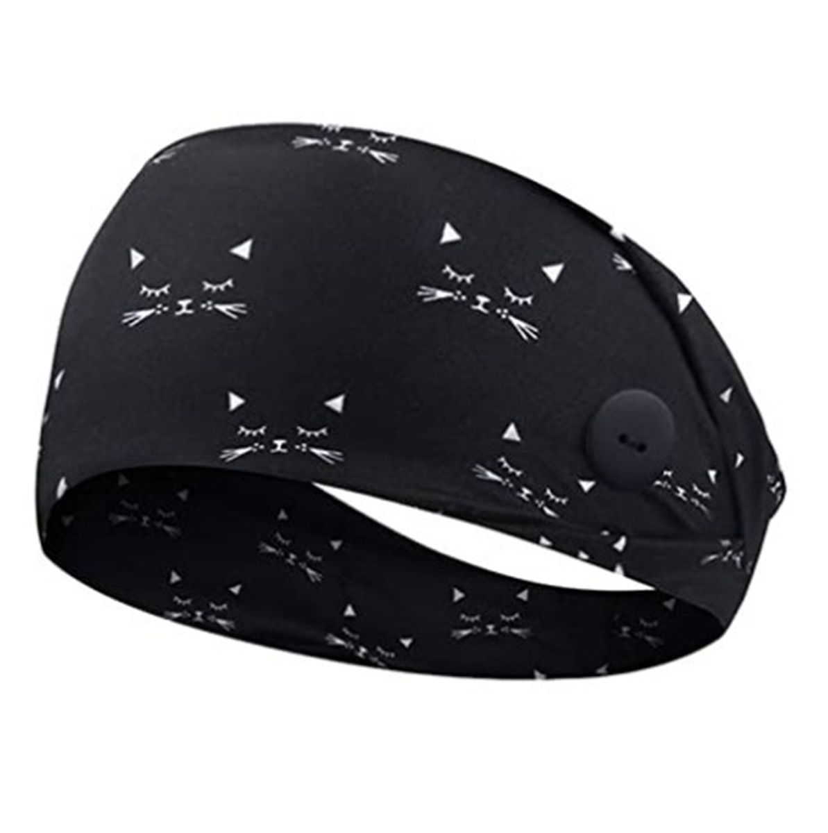Stretch Wrap Women Bands Elastic Sports Headwear Headbands Cotton Turban Headpiece Hair Turban Wide Head Fitness & Yoga-B