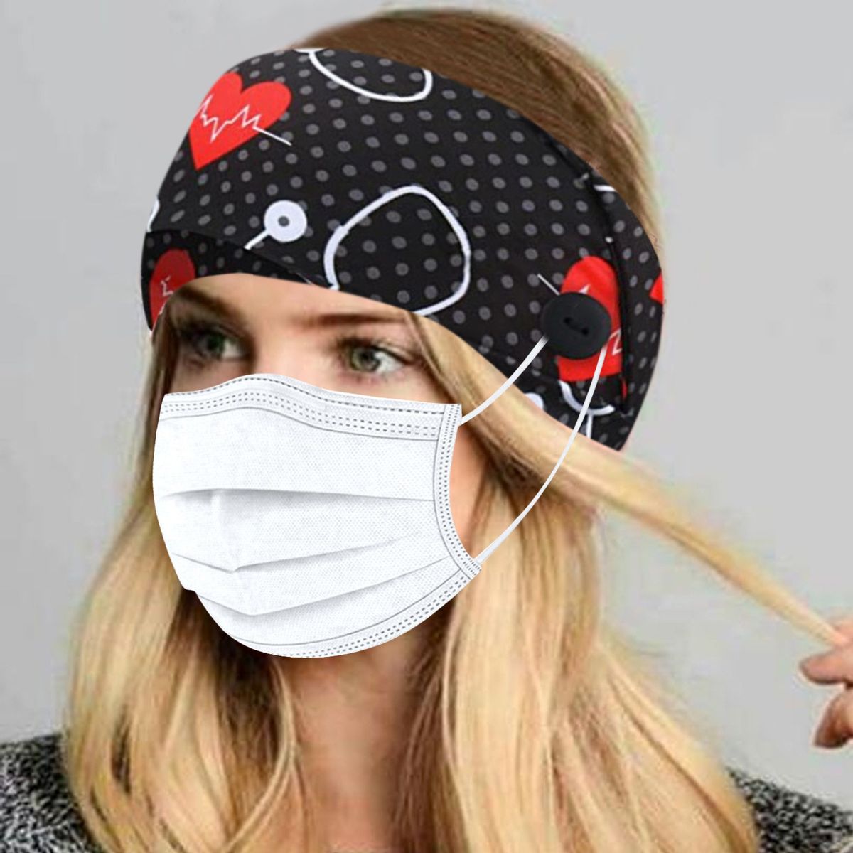 Stretch Wrap Women Bands Elastic Sports Headwear Headbands Cotton Turban Headpiece Hair Turban Wide Head Fitness & Yoga-B