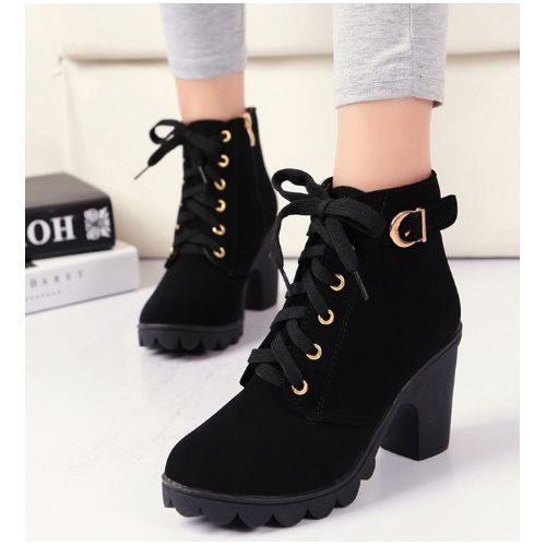 Ladies High Heel Boots Black