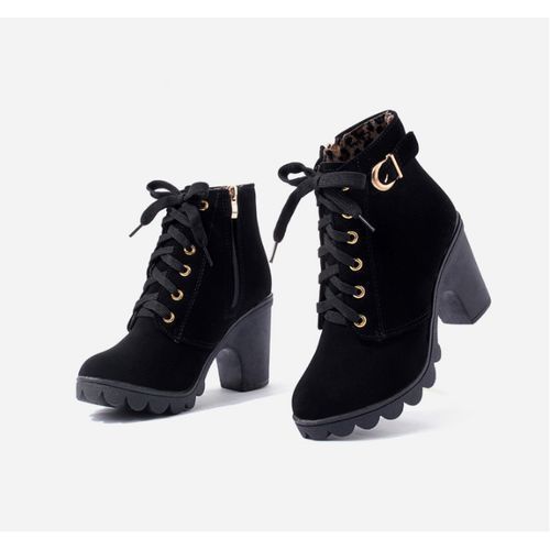 Ladies High Heel Boots Black