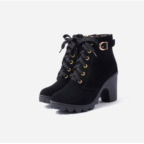 Ladies High Heel Boots Black