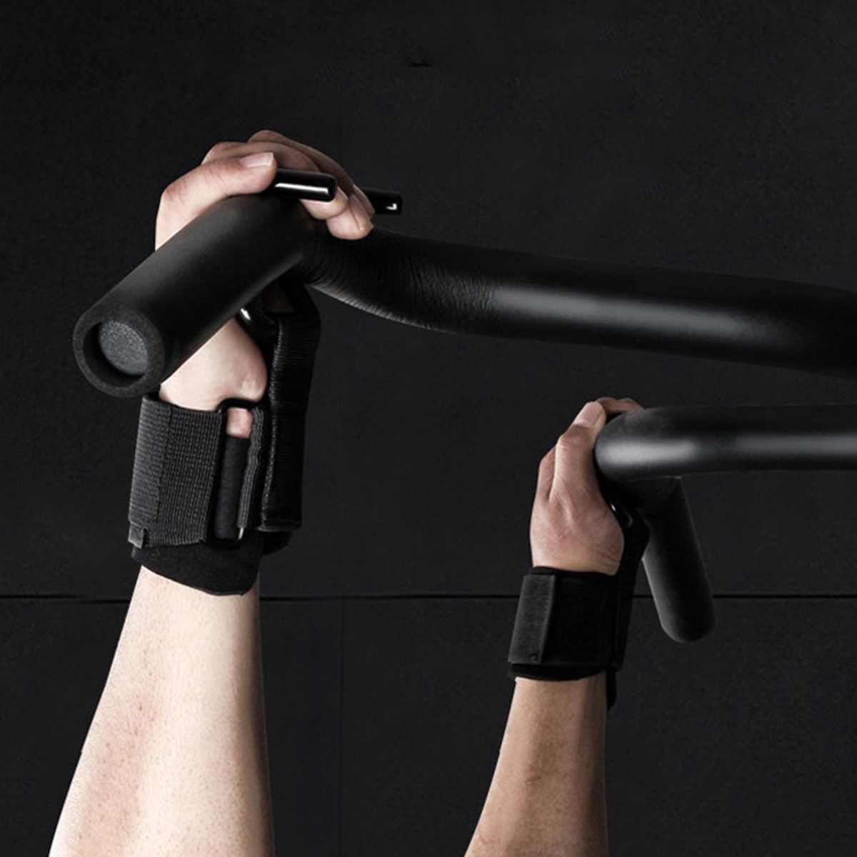 1 Pair Power Lifting Wrist Bracer Weightlifting Hook Hand-Bar Wrist Strap