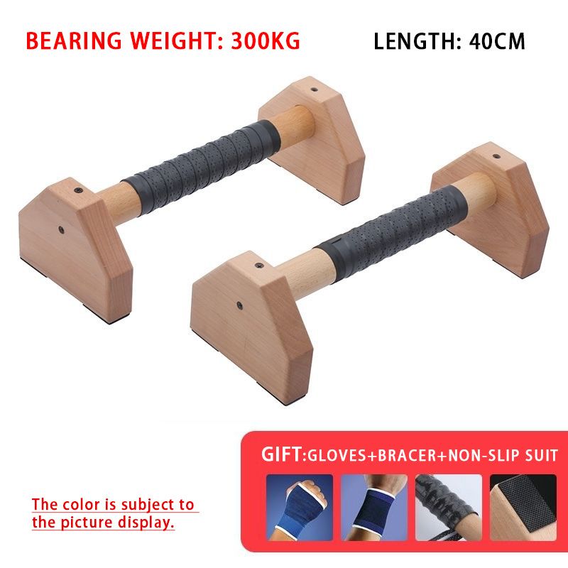 Handles Wooden  Bar For Jump Throughs Handstand Pushups And Calisthenics Fitness-Gray