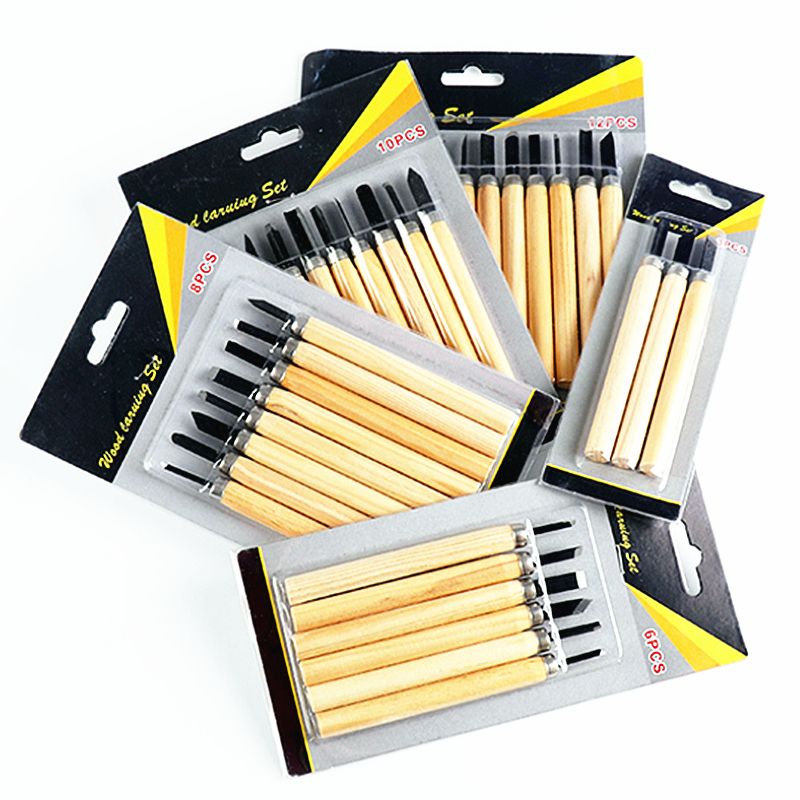 12 Pcs Set Wood Carving Hand Chisel Woodworking Engraving
