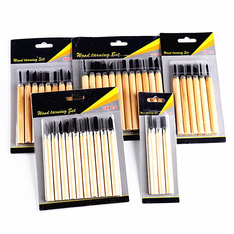 12 Pcs Set Wood Carving Hand Chisel Woodworking Engraving