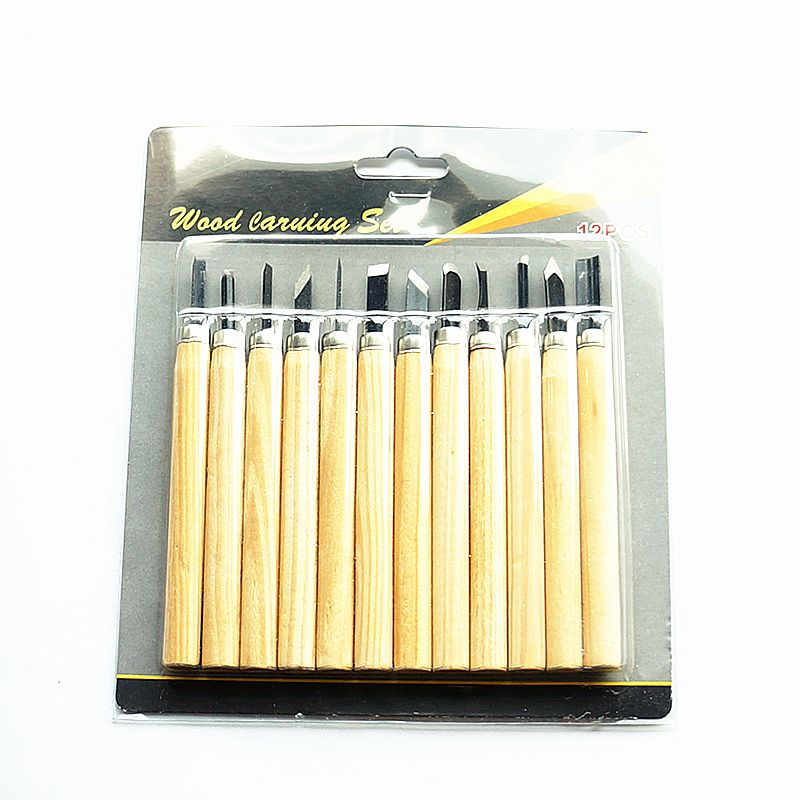 12 Pcs Set Wood Carving Hand Chisel Woodworking Engraving