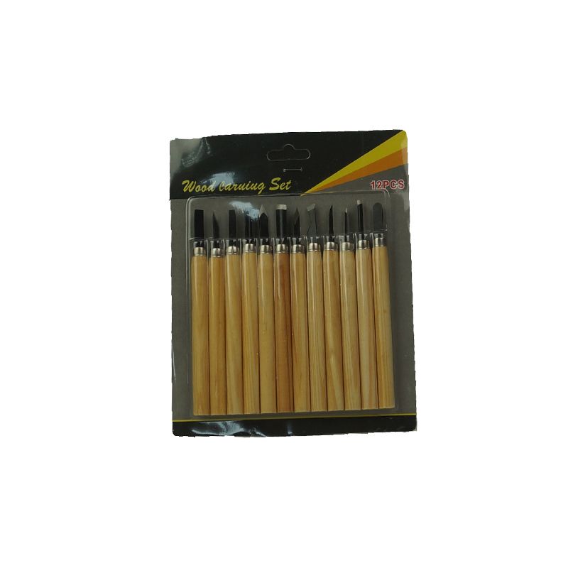 12 Pcs Set Wood Carving Hand Chisel Woodworking Engraving