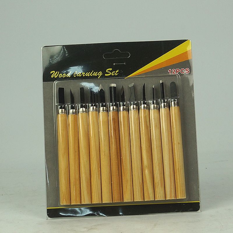 12 Pcs Set Wood Carving Hand Chisel Woodworking Engraving