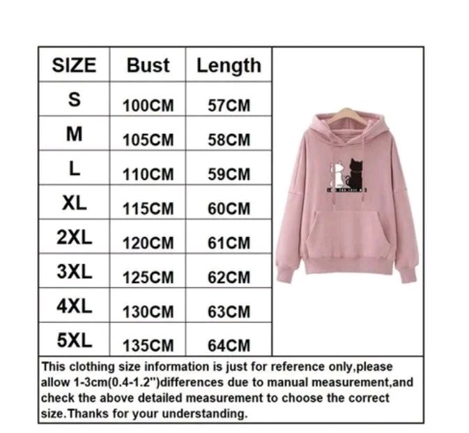 Women Autumn Winter Casual Hooded Sweatshirt