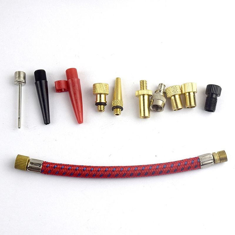 11PCS/Set Bike Tire Valve Adapters, Ball Pump , Adapters, Inflation Hose Devices And Accessories