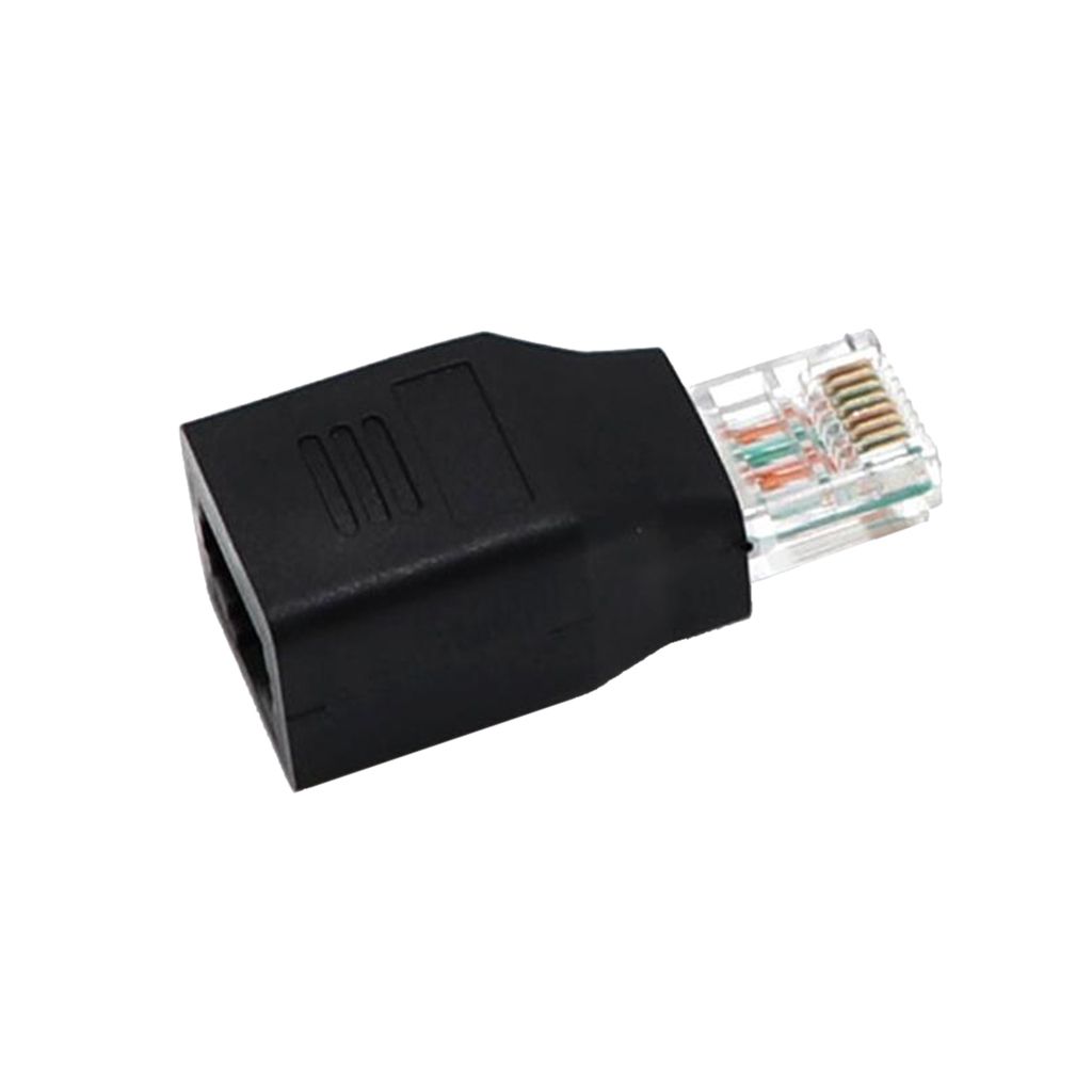 RJ45 Male To Female Ethernet LAN Network Adapter Crossover Black