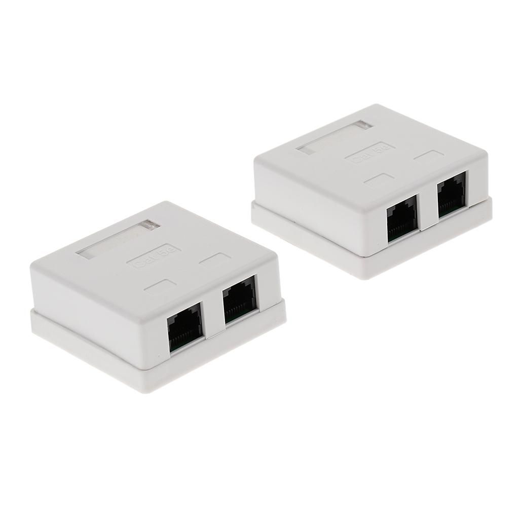 2x Dual Port Surface Mount Outlet  Plate Combo