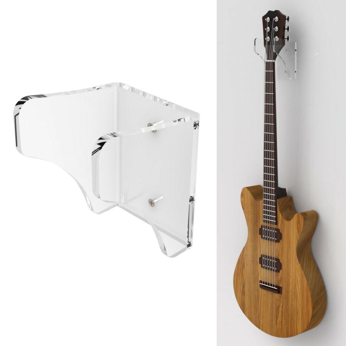 Wall Mounted Guitar Hanger Stand For Hanging Guitar Save Space Clear