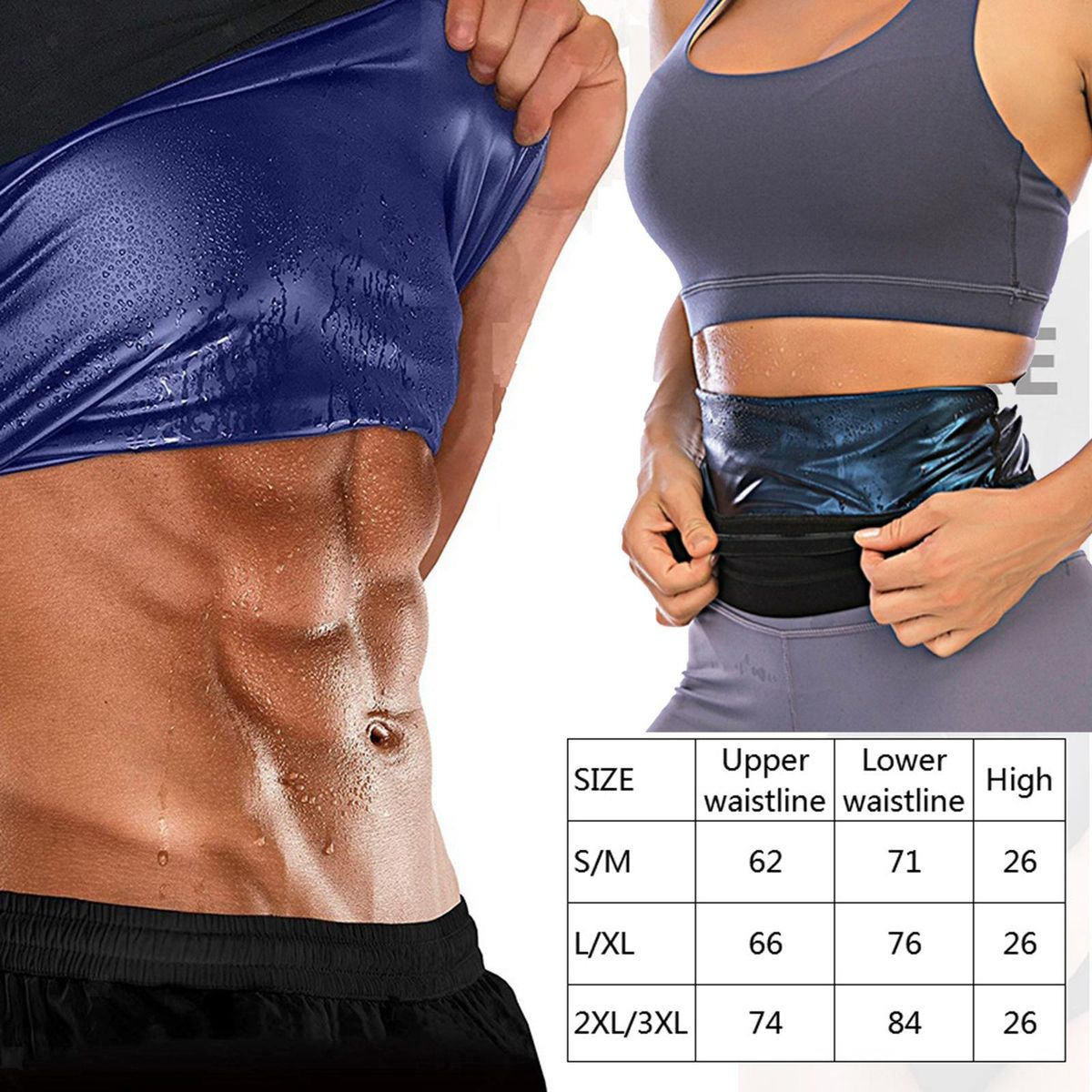Heat Trapping Sweat Enhancing Compression Waist Slimming Top