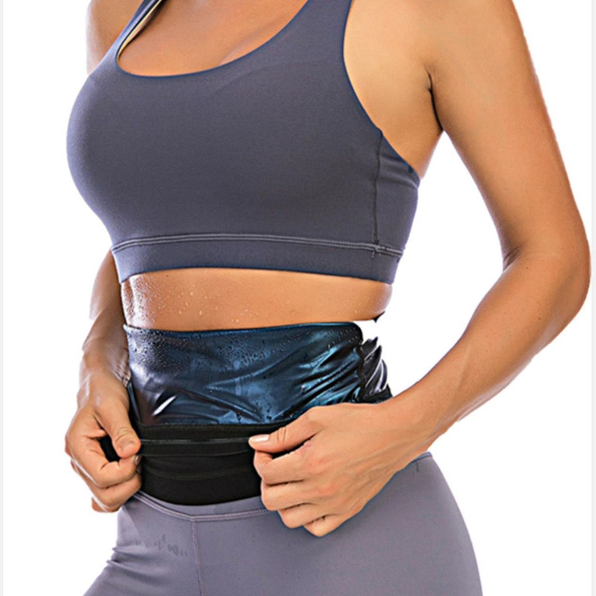 Heat Trapping Sweat Enhancing Compression Waist Slimming Top
