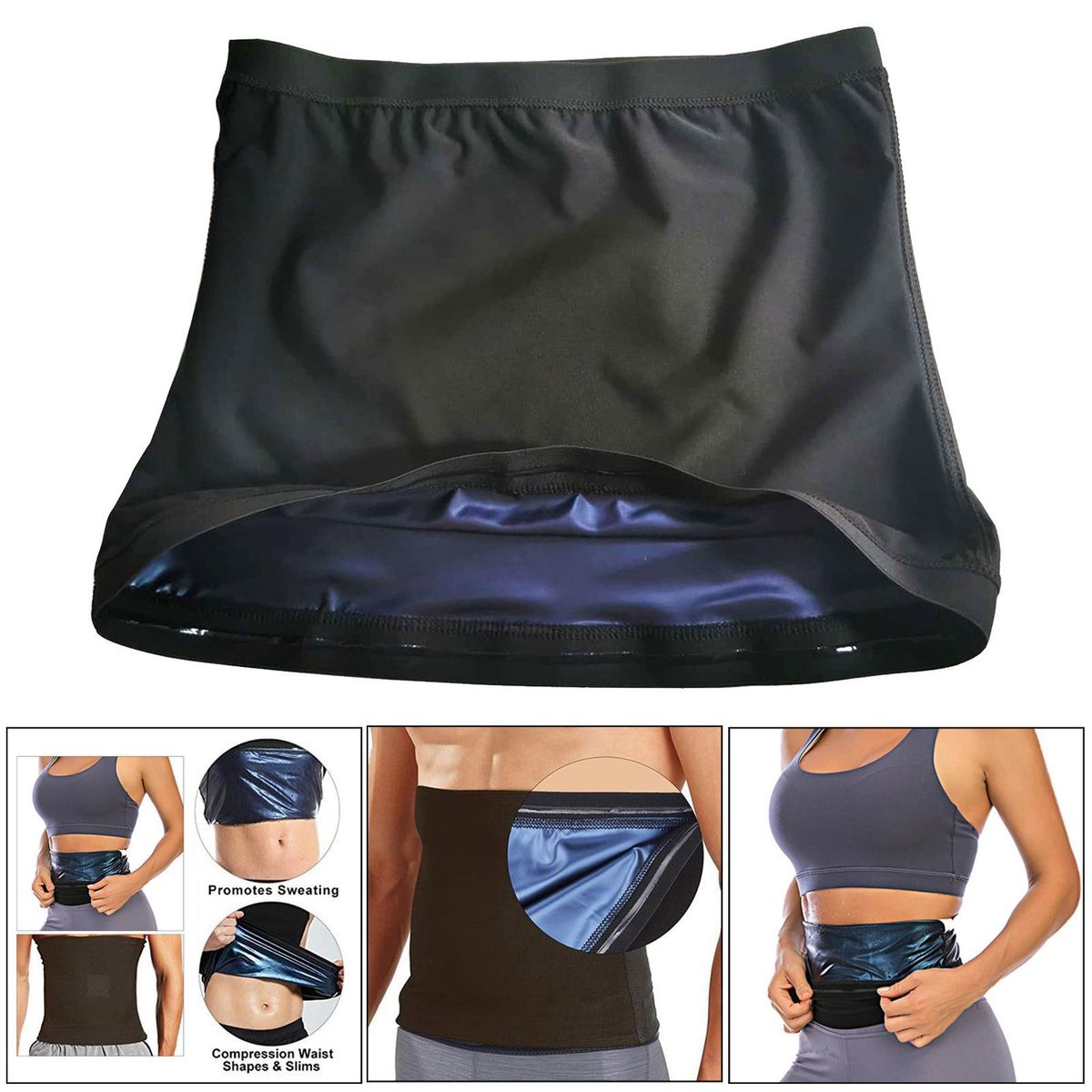 Heat Trapping Sweat Enhancing Compression Waist Slimming Top