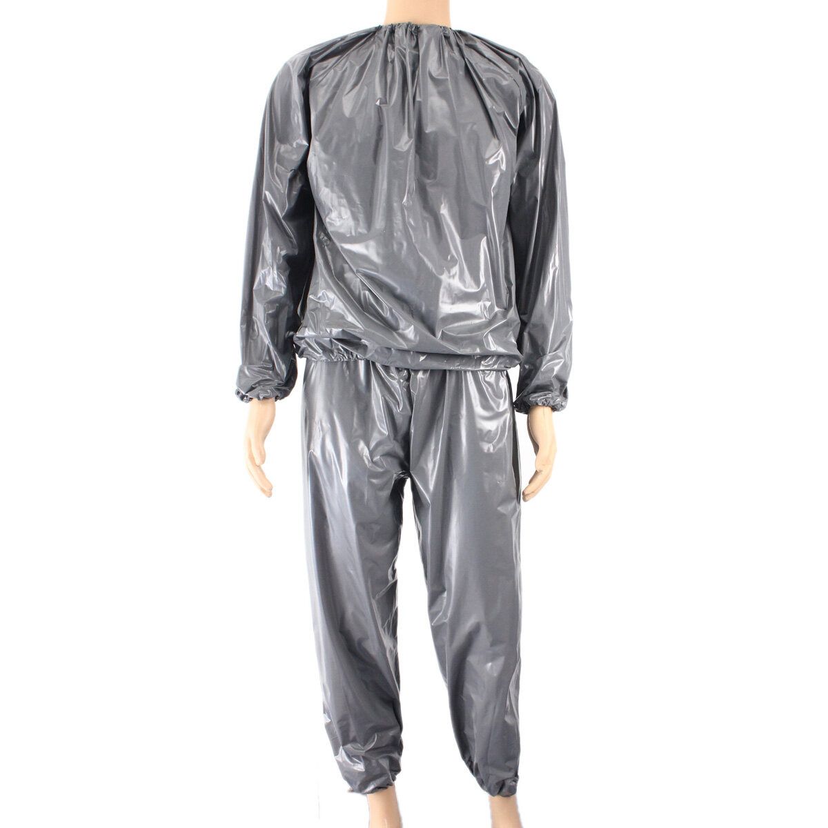 Fitness Loss Weight Sweat Suit Sauna Suit Exercise Gym Size L Grey Gray L