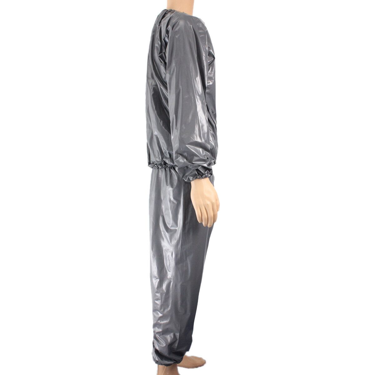 Fitness Loss Weight Sweat Suit Sauna Suit Exercise Gym Size L Grey Gray L