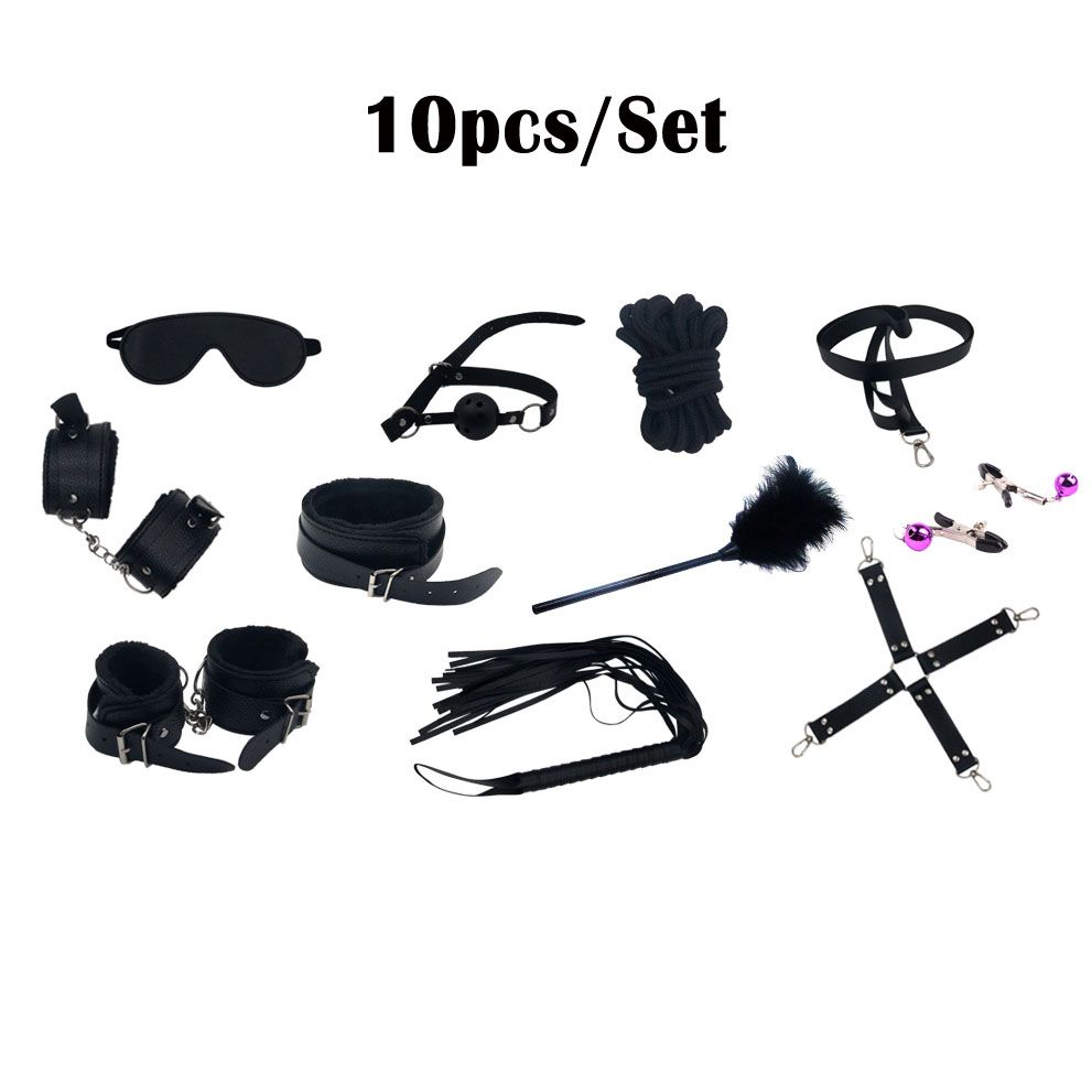 10pcs BDSM Restraints Sex Toy Fetish Role Play For Couple
