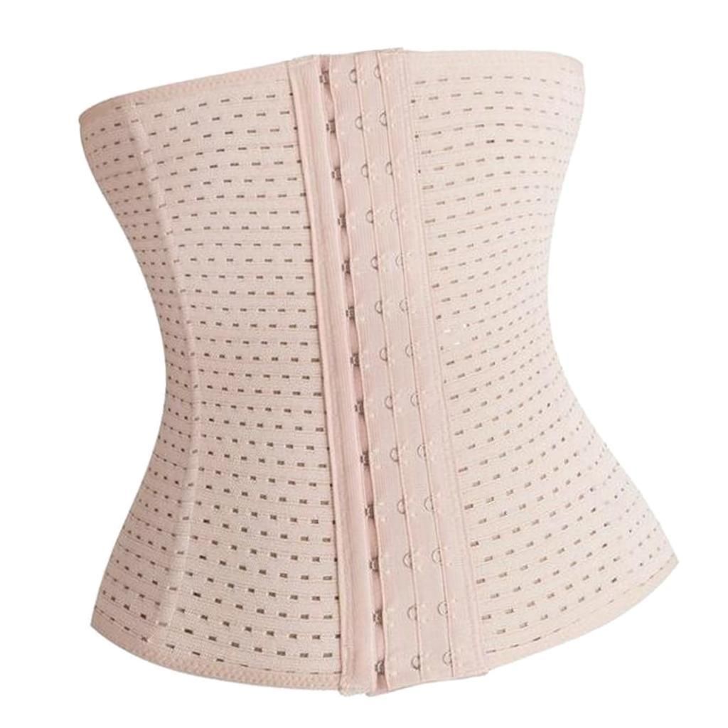 Waist Tummy Belt Body Girdle Trainer Shaper Cincher M Skin Color