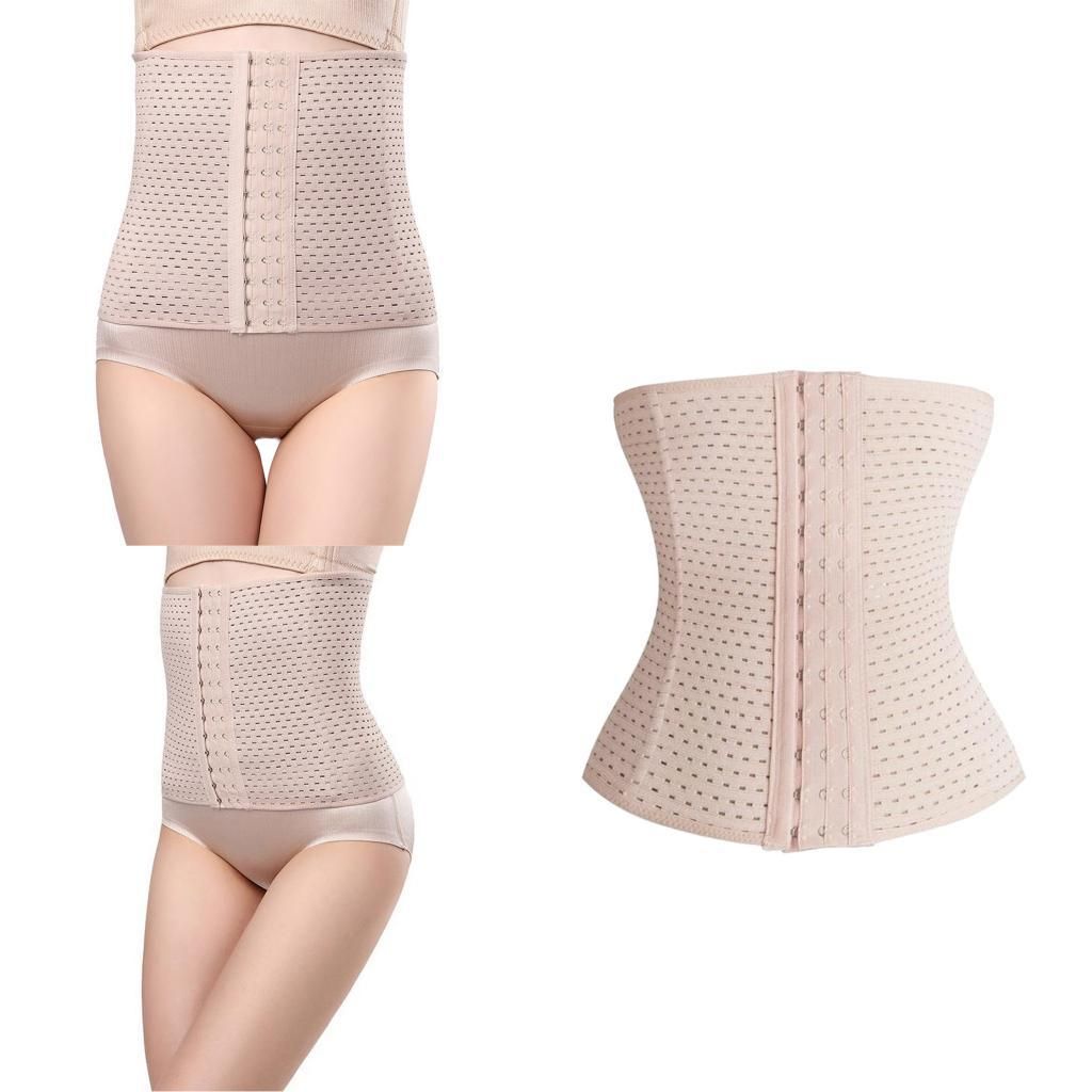 Waist Tummy Belt Body Girdle Trainer Shaper Cincher M Skin Color