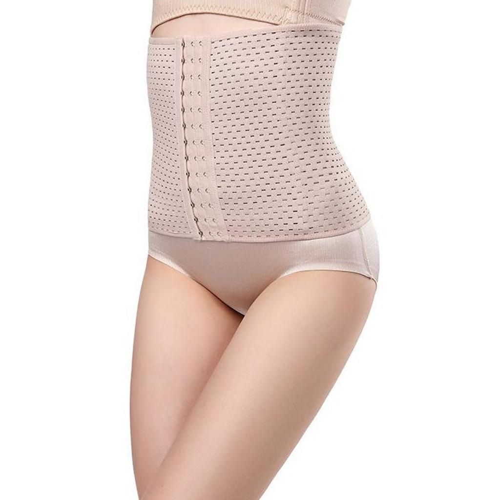 Waist Tummy Belt Body Girdle Trainer Shaper Cincher M Skin Color