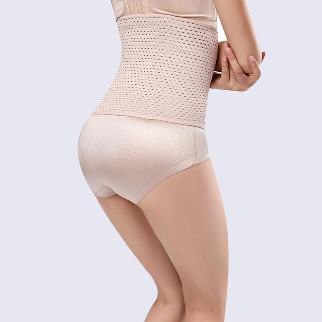 Waist Tummy Belt Body Girdle Trainer Shaper Cincher M Skin Color
