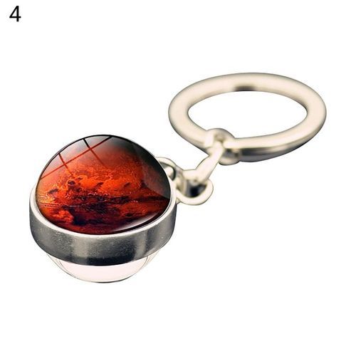 Key Chain Decorative Double Side Glass Ball Solar System