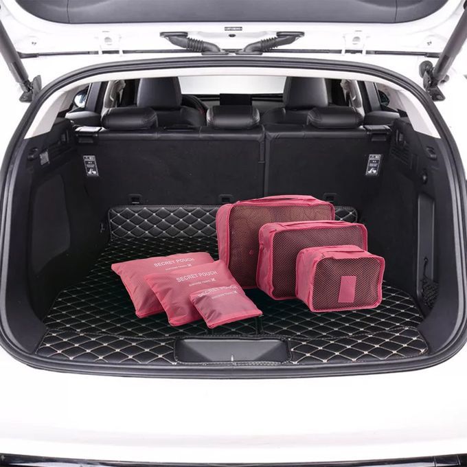 6 P S/Set Square Travel Luggage Storage Bags  Lothes Organizer Pou H  Ase-Watermelon Red