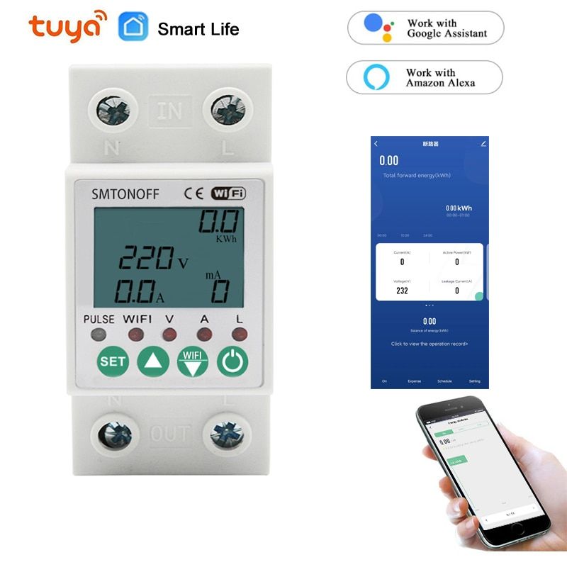 Smart Life Tuya WIFI Smart Energy Meter Prepaid Energy