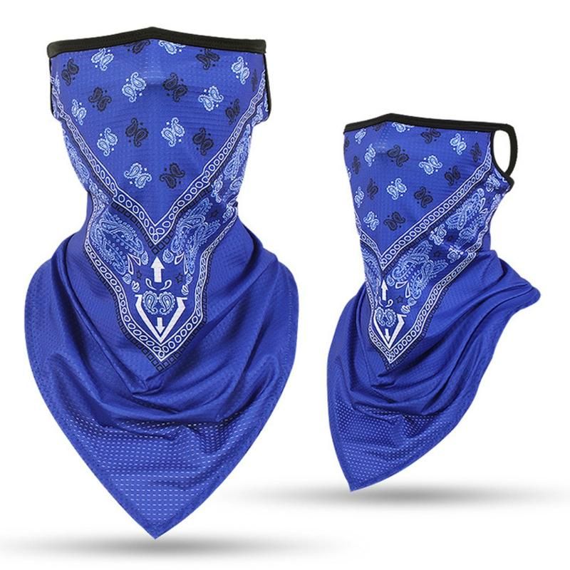 Outdoor Paisley Print Anti-UV Breathable Earloop Face-Red