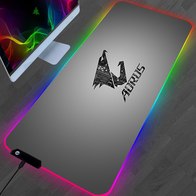RGB Aorus Mouse Mat Wireless Computer Carpet Mousepad Gamer