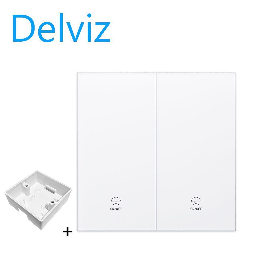 Glass  Light Switch, Power Switch, 2Gang/2Way Wall Switch.