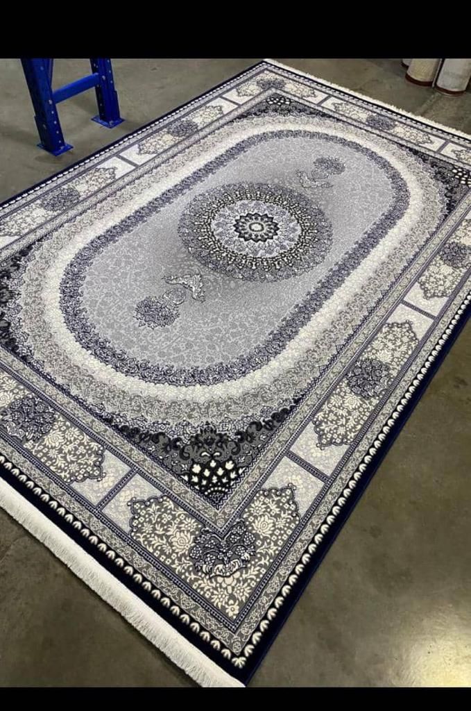 VIP Royal Exclusive Turkey Center Rug - Blue & Ash