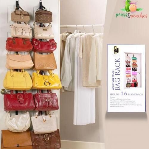 Adjustable Multipurpose Door Bag/Accessories Rack - 16 Bag