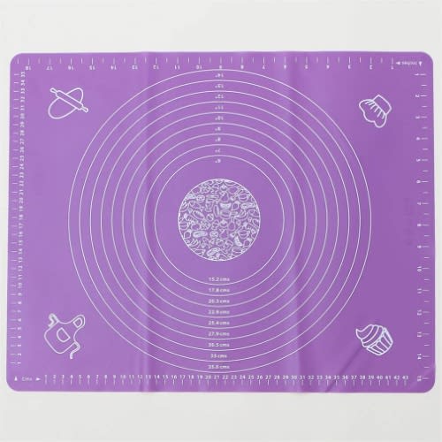 Non-slip Rollable Silicone Pastry Mat With Measurements - Purple