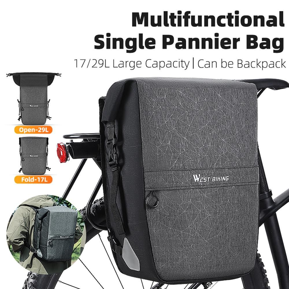 Expandable Bike Rear Seats Bag Multifunctional Bicycle Riding Storage Bag Backpack Large Capacity Bicycle Rack Seats Bags Cycling Bag